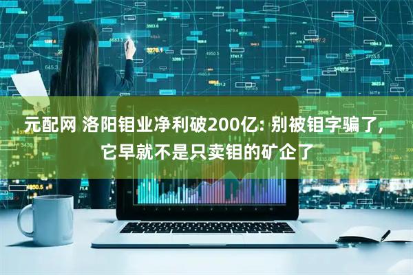 元配网 洛阳钼业净利破200亿: 别被钼字骗了, 它早就不是只卖钼的矿企了